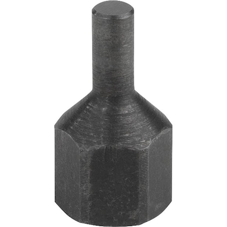 Rest Pad Pin Form, Form:D Internal Thread D=M10, D1=8, H=30, Sw=17, Carbon Steel